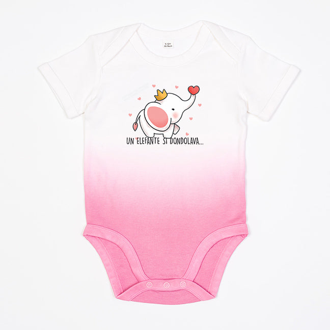 Un Elefante si Dondolava Body Neonato in Cotone Organico